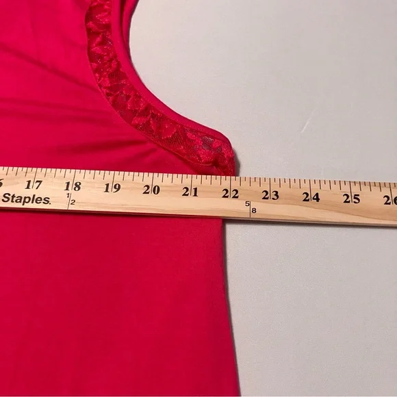 Torrid Feminine Bright Pink Lace Sleeveless Top-NWT Size 3 (22/24) - Picture 12 of 13